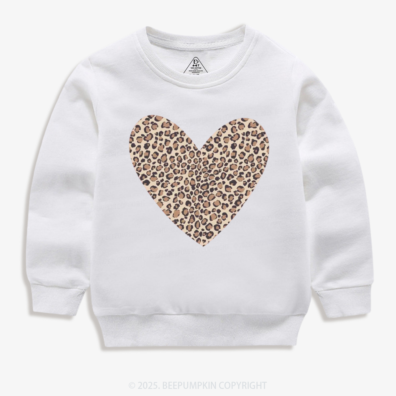Leopard Heart Valentine's Day Kid's Sweatshirt
