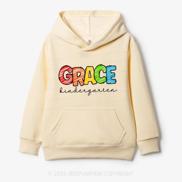 Personalized Rainbow Alphabet Name Kid's Hoodies Beepumpkin
