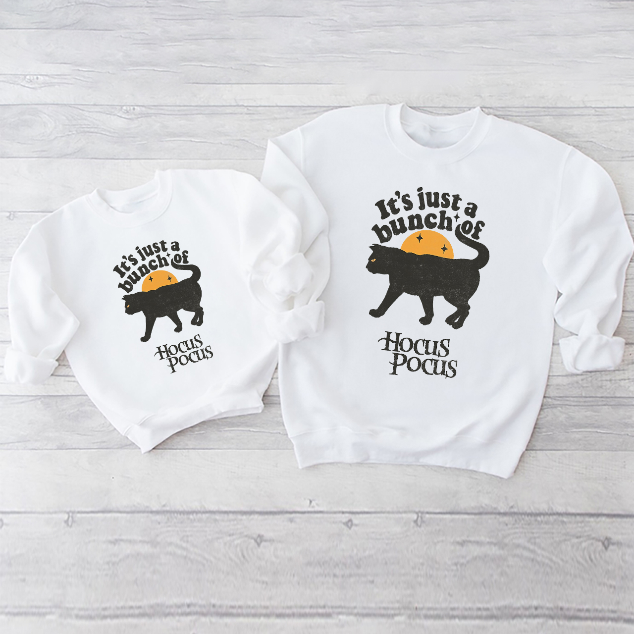 It's Just A Bunch Of Hocus Pocus Halloween Matching Sweatshirts