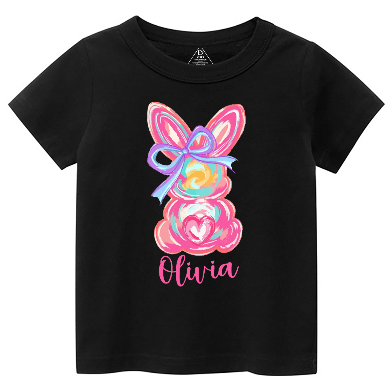 Personalized Girl Name Easter Bunny Toddler&Kid's Tees Beepumpkin