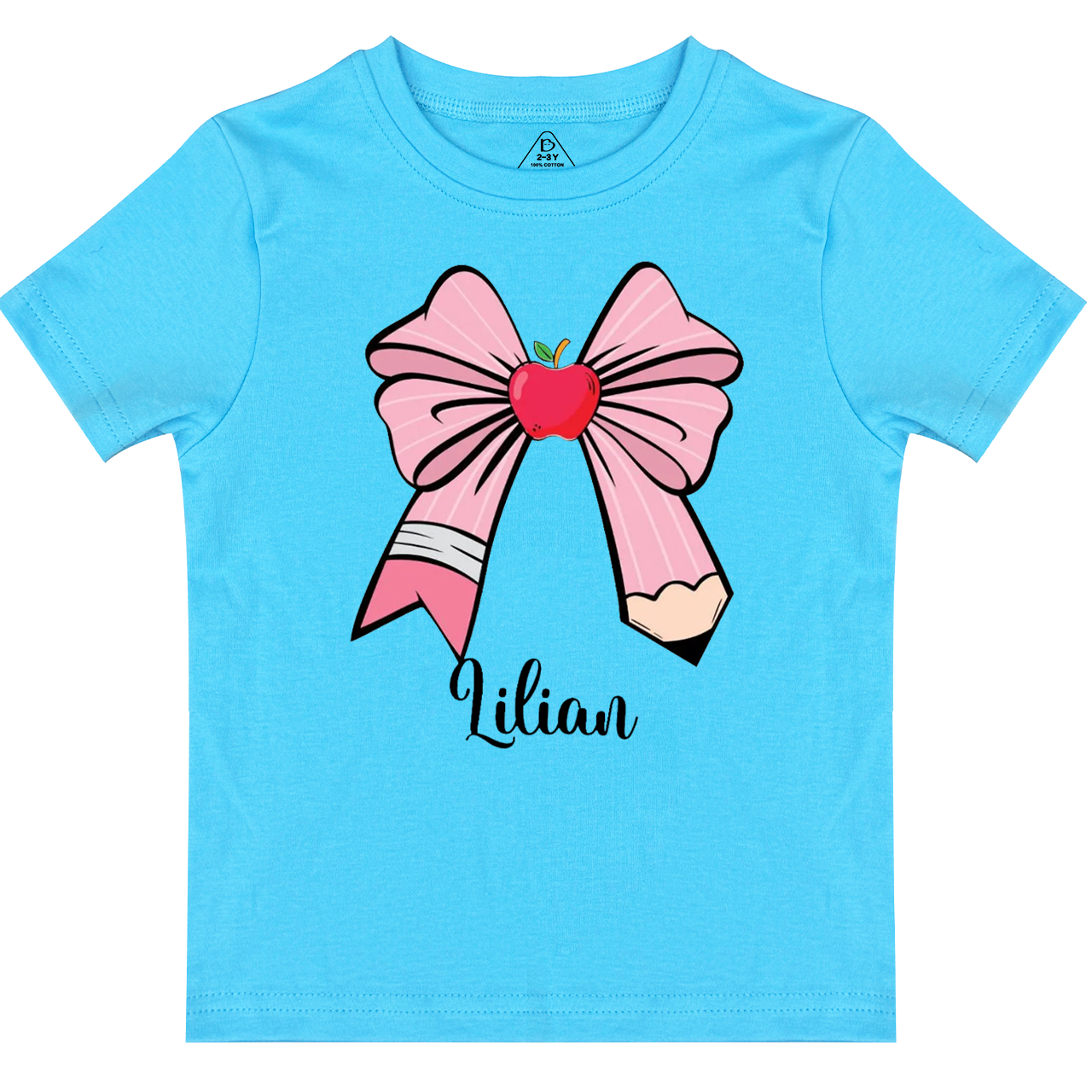Personalized Bow Name Back To School Toddler&Kid's Tees Beepumpkin 