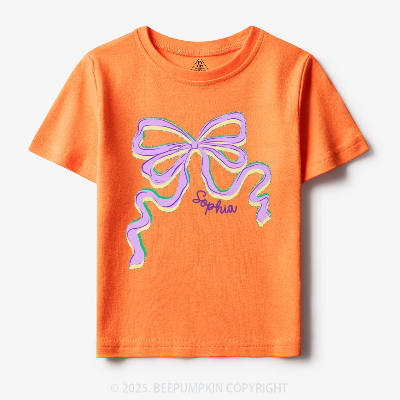 Personalized Sugar Bow Mardi Gras Toddler&Kid's Tees Beepumpkin