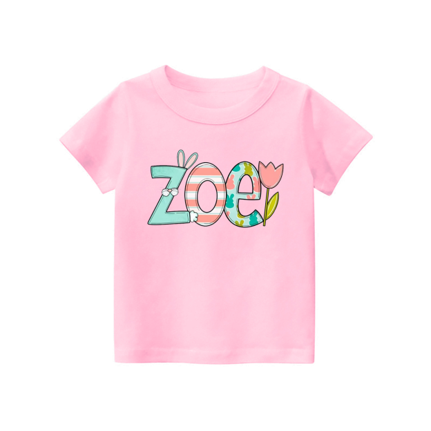 Personalized Easter - Cute Bunny Name Kids Shirt