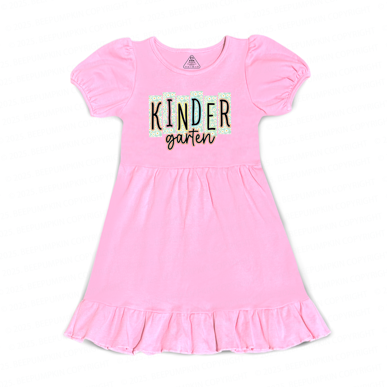 Personalized Floral School Days Toddler&Kid's Ruffle Dress Beepumpkin 