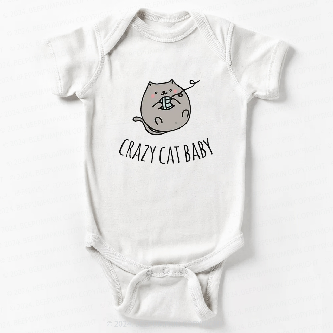 Crazy Cat Bodysuit For Baby 