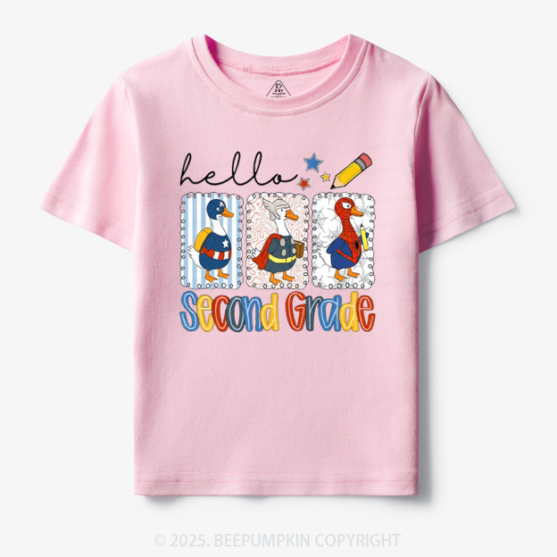 Personalized Hello School Toddler&Kid's Tees Beepumpkin
