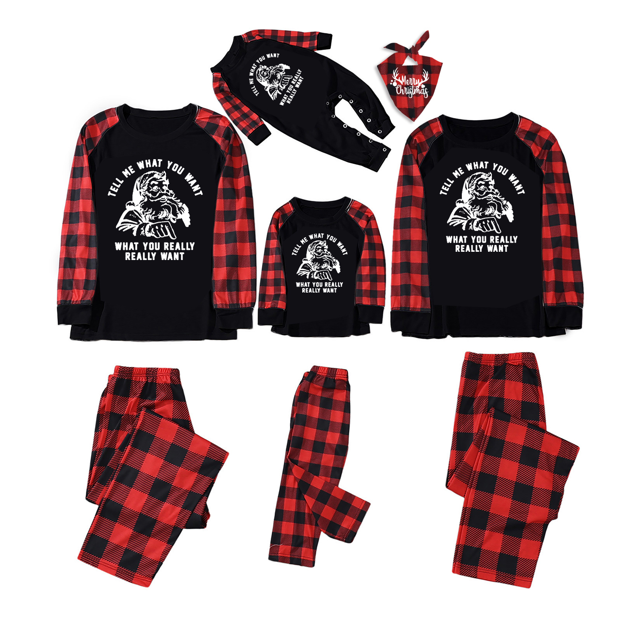 Tell Me What You Want Christmas Family Matching Pajamas