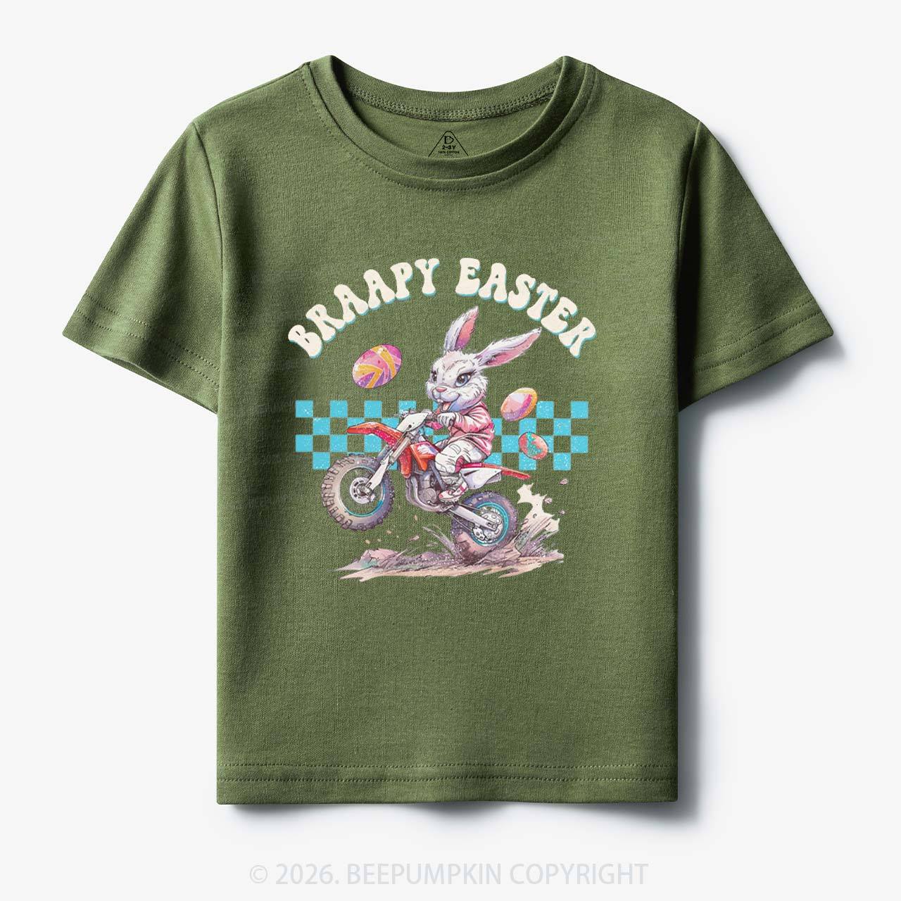 Braapy Easter Dirt Bike Toddler&Kid's Tees