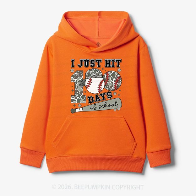 I Just Hit 100 Days Baseball School Toddler&Kid's Hoodies