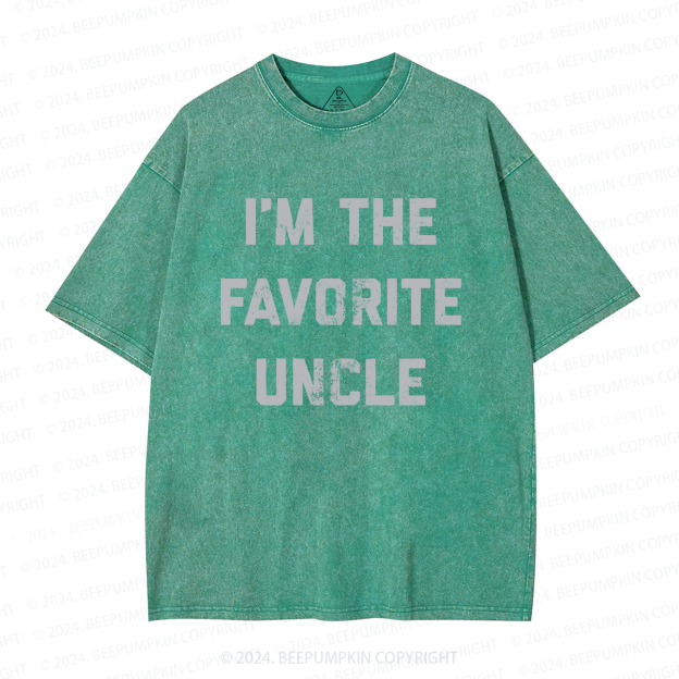 I'm The Favorite Uncle Washed T-Shirts 