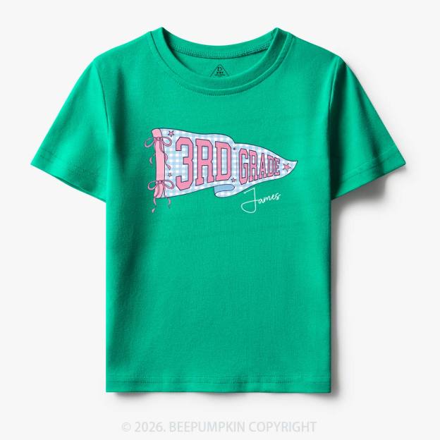 Personalized Name Grade Flag Collection Toddler&Kid's Tees