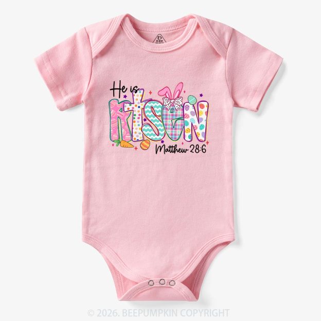 He Is Risen Christian Easter Bodysuit