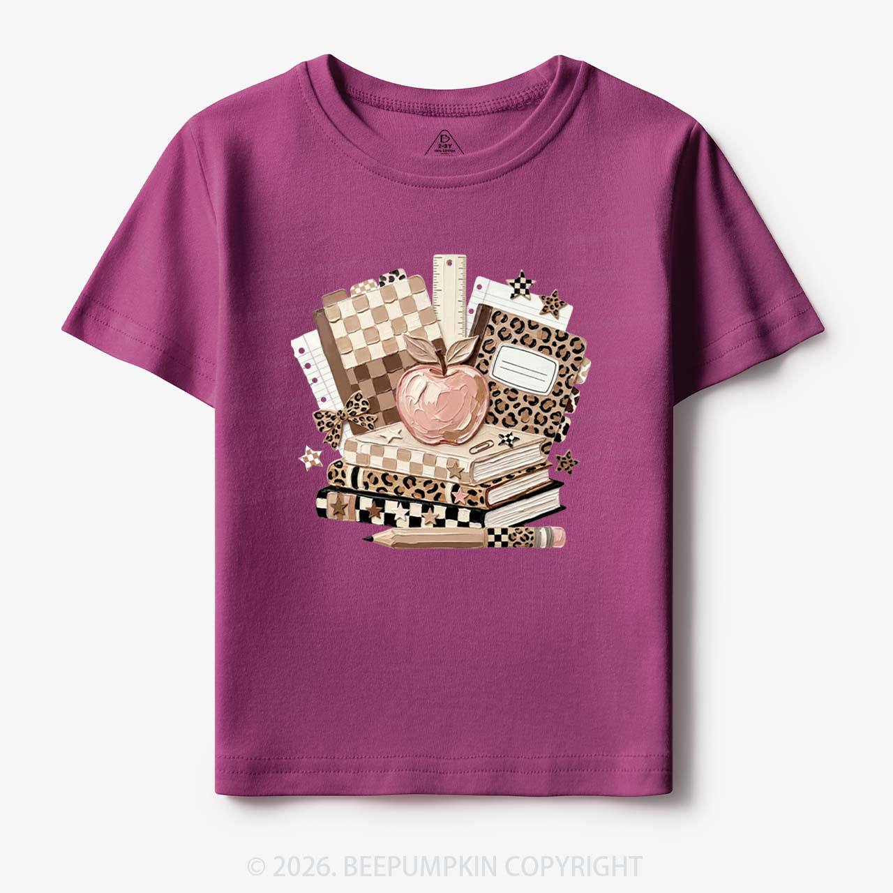 Checkered & Cheetah Back To School Toddler&Kid's Tees