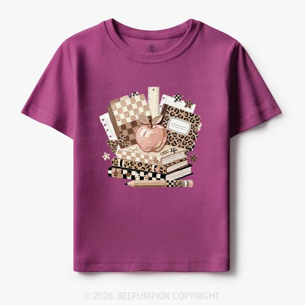 Checkered & Cheetah Back To School Toddler&Kid's Tees