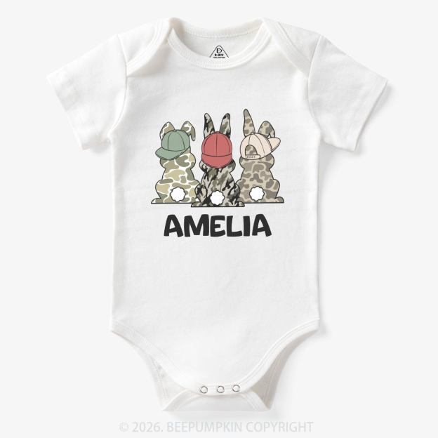 Personalized Camo Easter Bunny Bodysuit