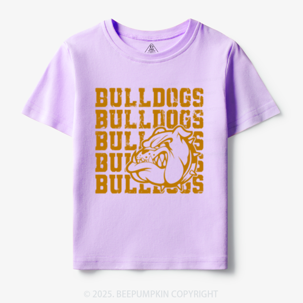 Personalized Bulldogs Mascot Toddler&Kid's Tees Beepumpkin