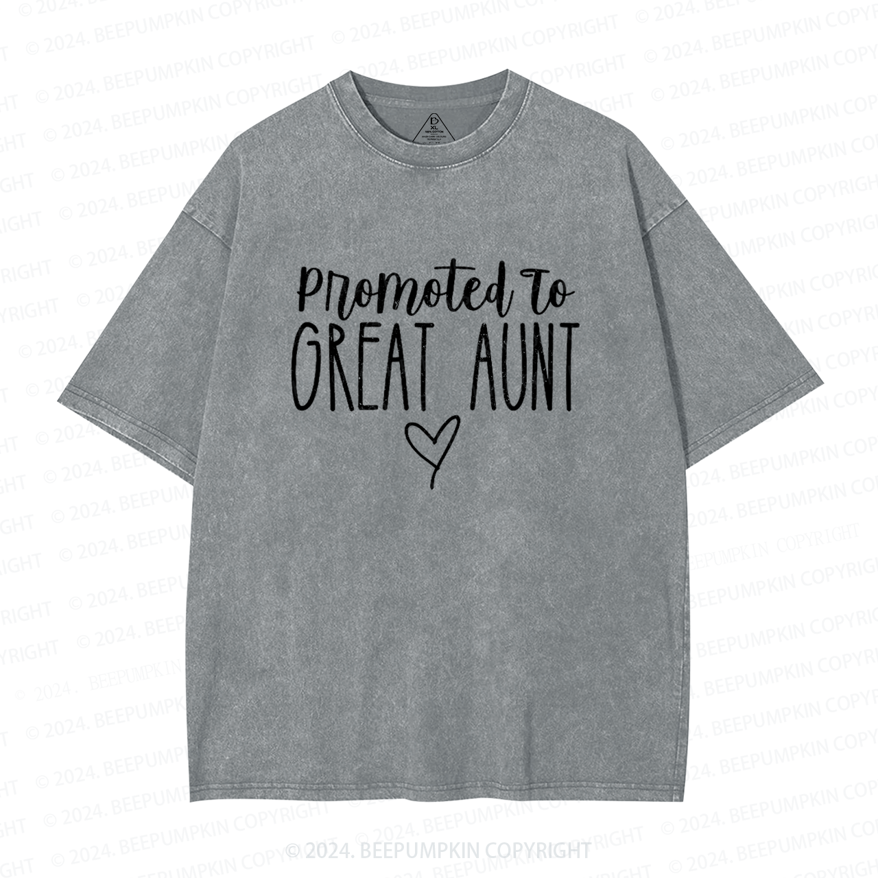 Promoted To Great Aunt Washed T-Shirts 