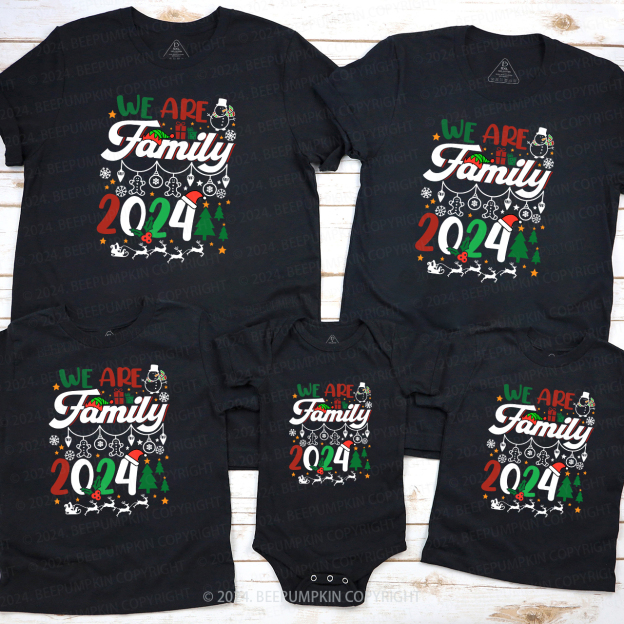 We Are Family Merry Merry Christmas Shirt For Family Beepumpkin