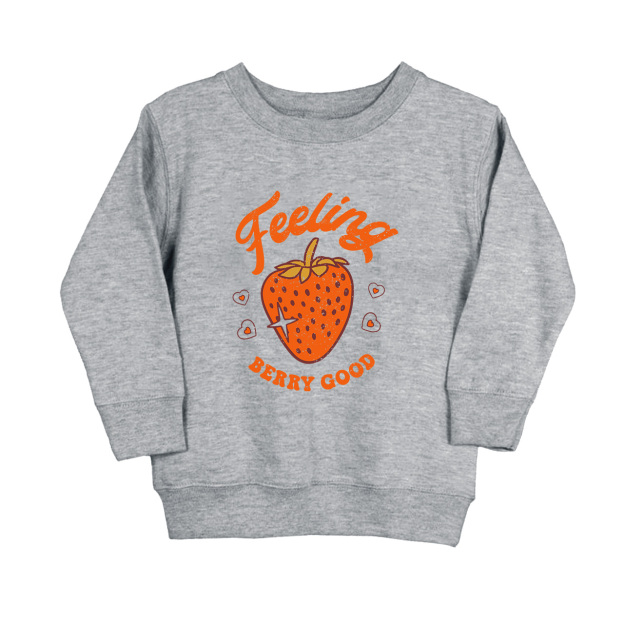 Feeling Berry Good Strawberry Kids Sweatshirt