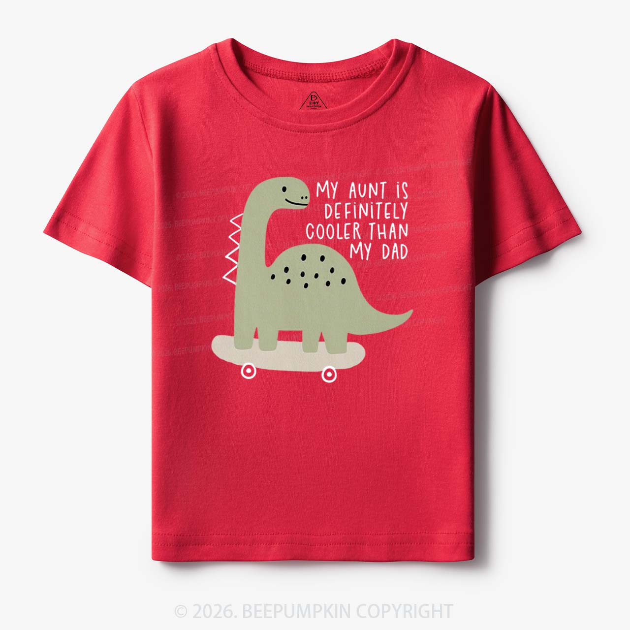 Dino My Aunt Is Cooler Than My Dad Toddler&Kid's Tees
