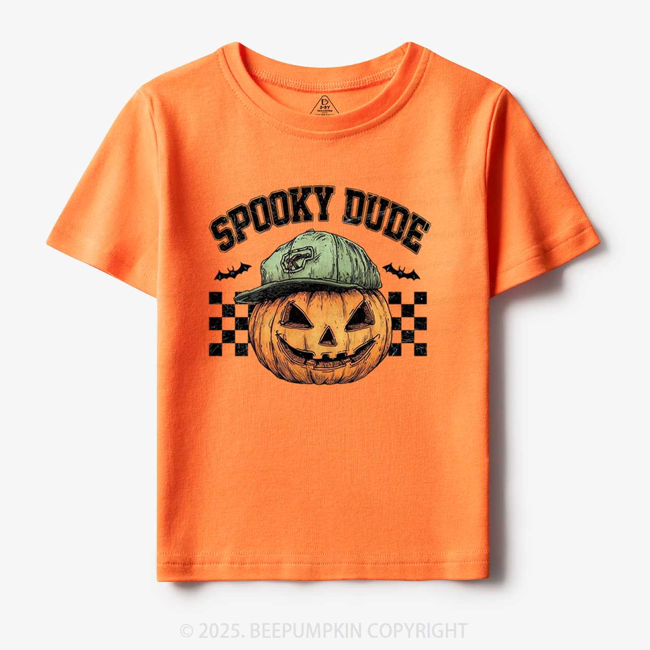 Spooky Dude Pumpkin Face Toddler&Kid's Tees Beepumpkin