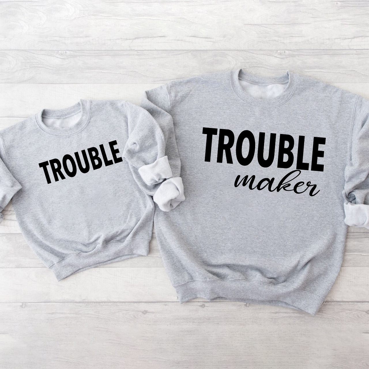 TROUBLE maker & TROUBLE Matching Swetshirt For Mom&Me