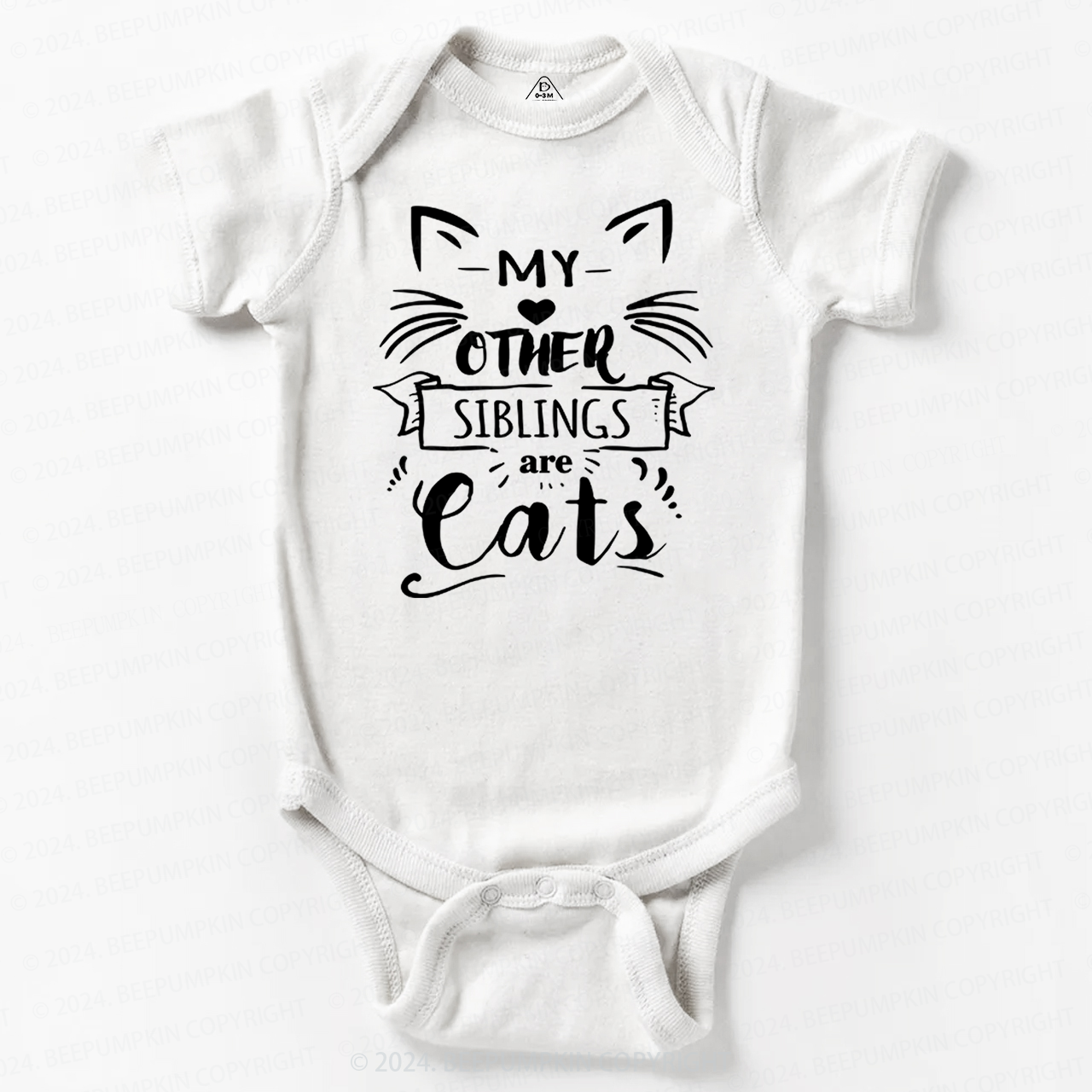 My Other Siblings Are Cats Baby Bodysuit 