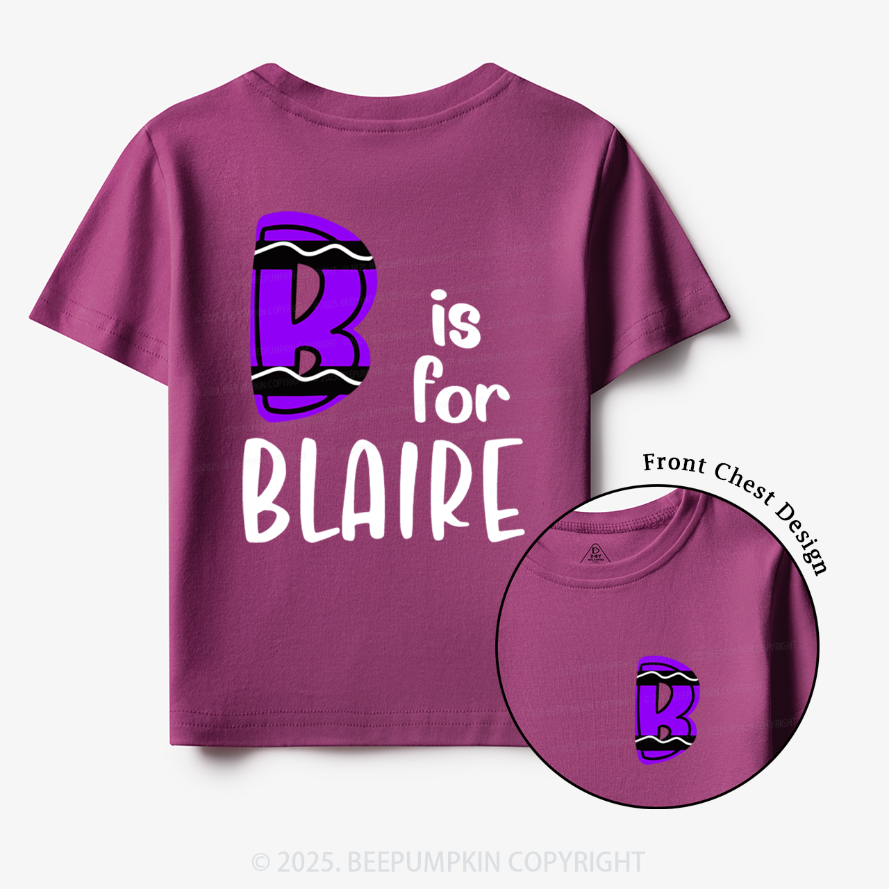 Personalized Name First Day Of school Toddler&Kid's Tees Beepumpkin