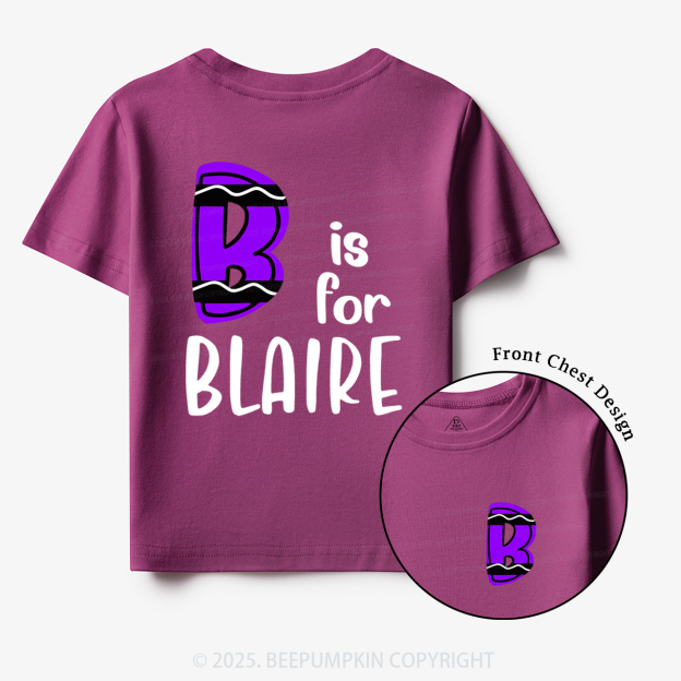 Personalized Name First Day Of school Toddler&Kid's Tees Beepumpkin
