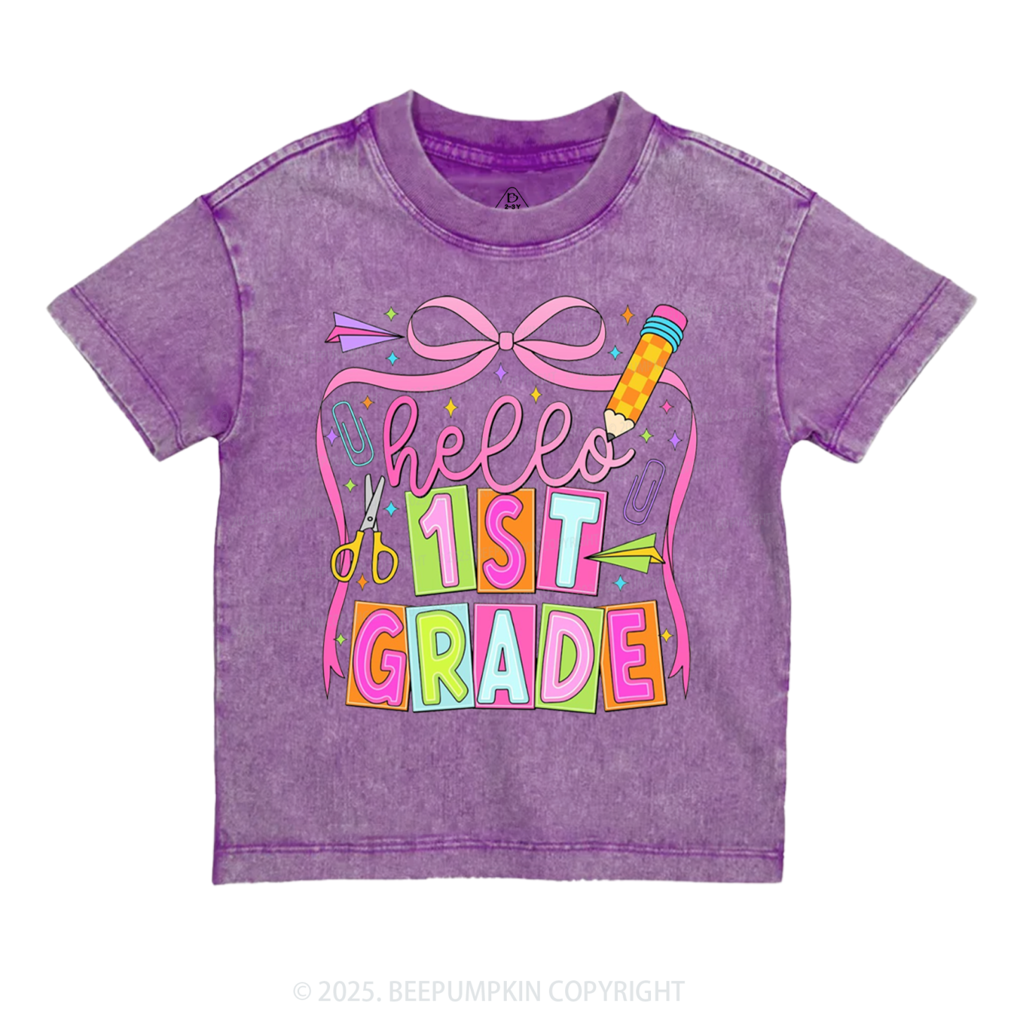Hello 1st Grade Toddler&Kids Washed Tees