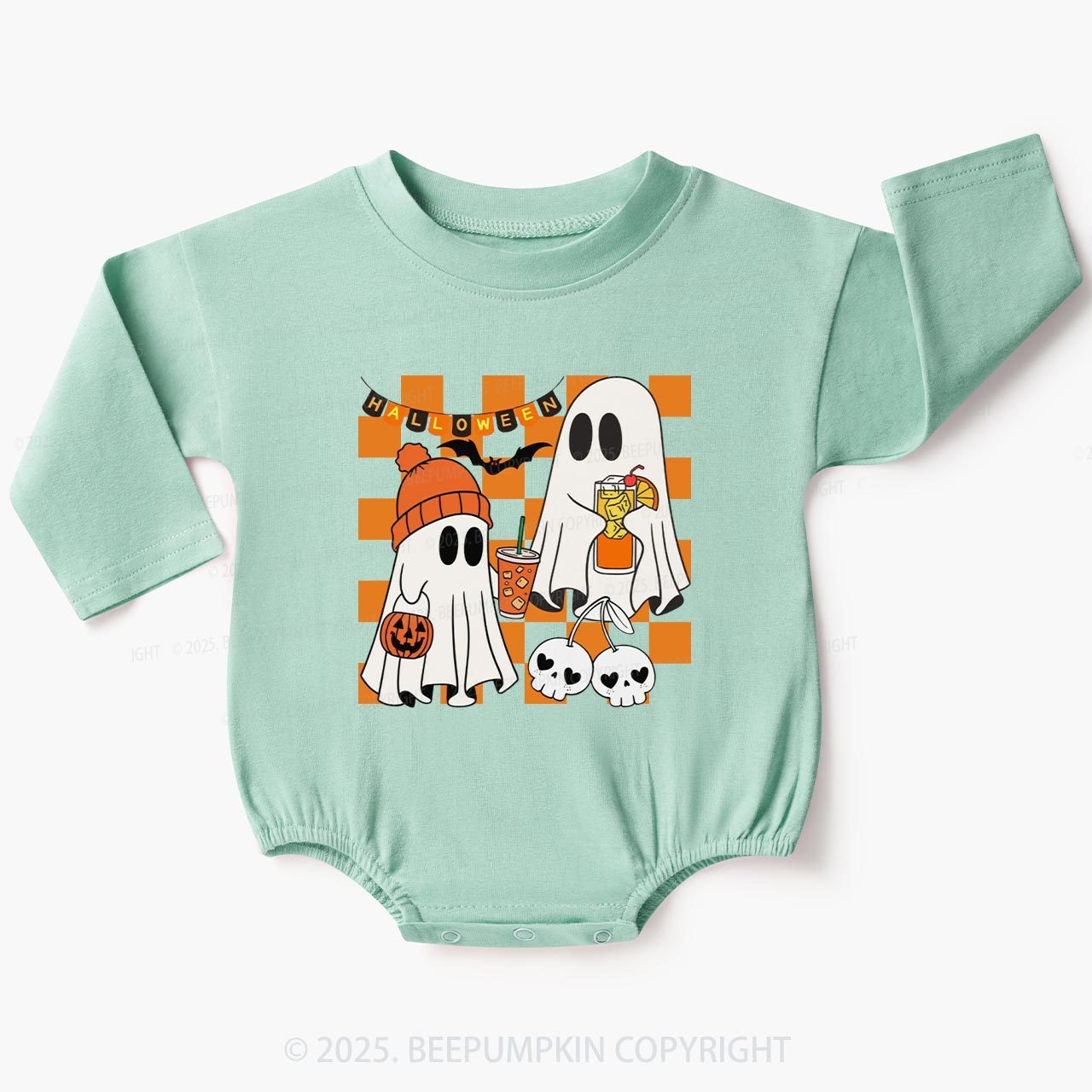 Let’s Get Spooky Baby Bubble Romper Beepumpkin