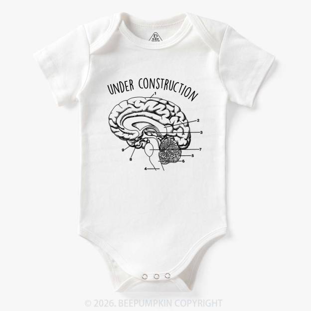 Under Construction Brain Diagram Bodysuit