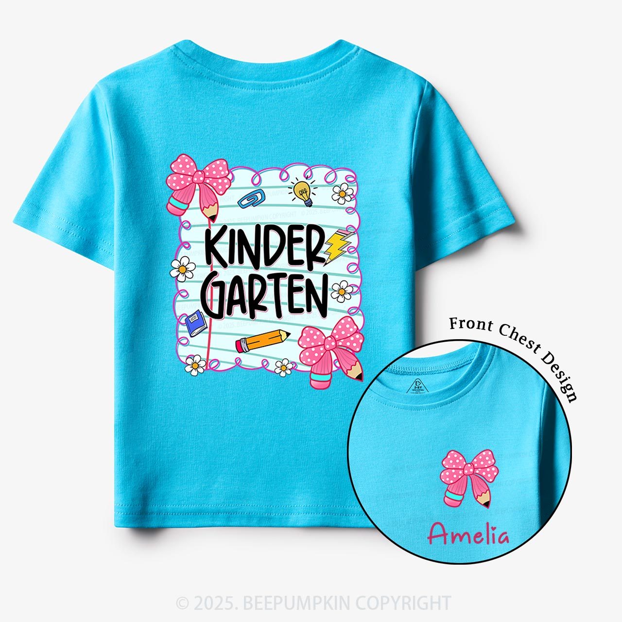 Personalized First Day Of School Toddler&Kid's Tees Beepumpkin