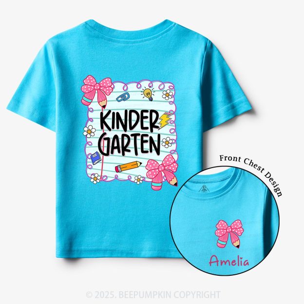 Personalized First Day Of School Toddler&Kid's Tees Beepumpkin