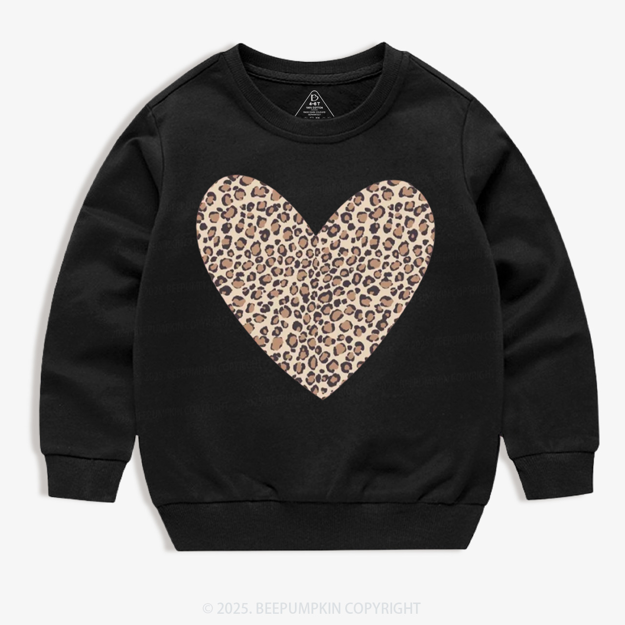 Leopard Heart Valentine's Day Kid's Sweatshirt