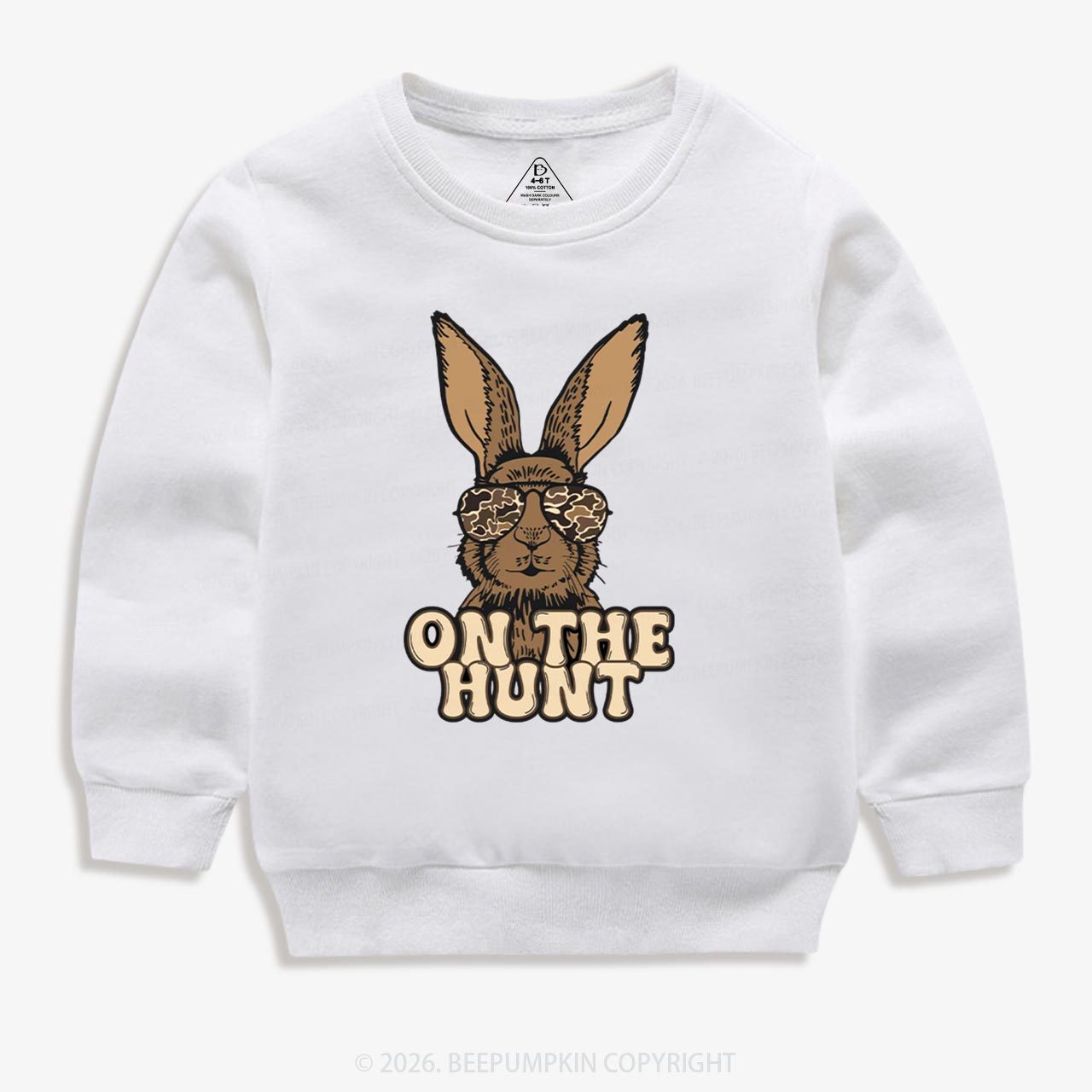 Camo Bunny On The Hunt Kid's Sweatshirt