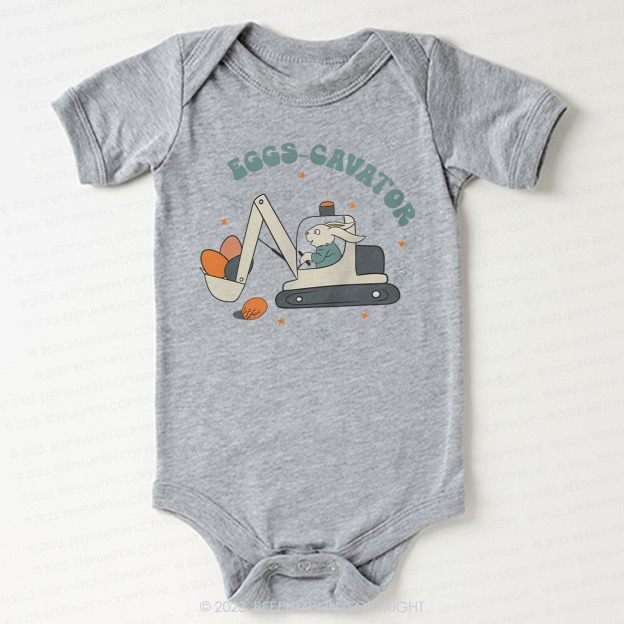 Eggs Cavator Construction Easter Bodysuit For Baby