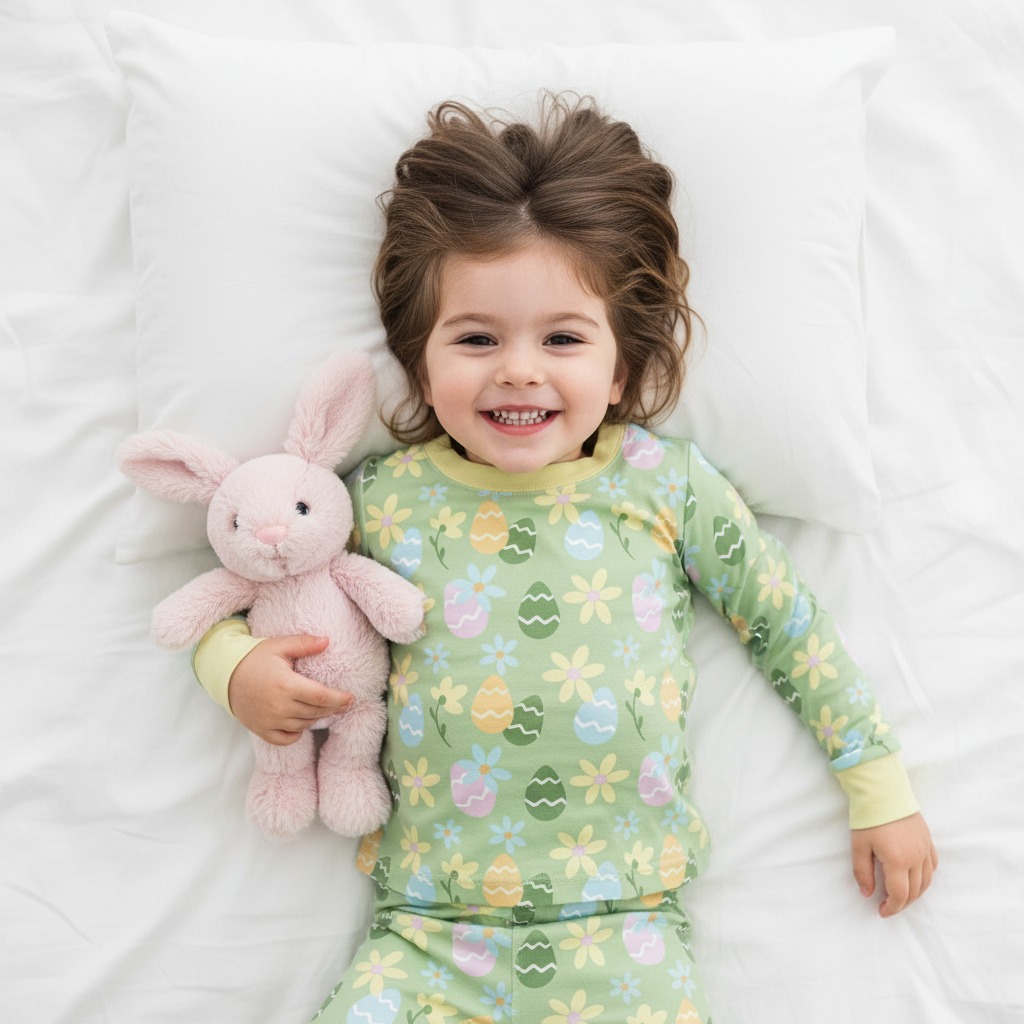 Egg Hunt Dreams Easter Two-Piece Pajama Set For Kids