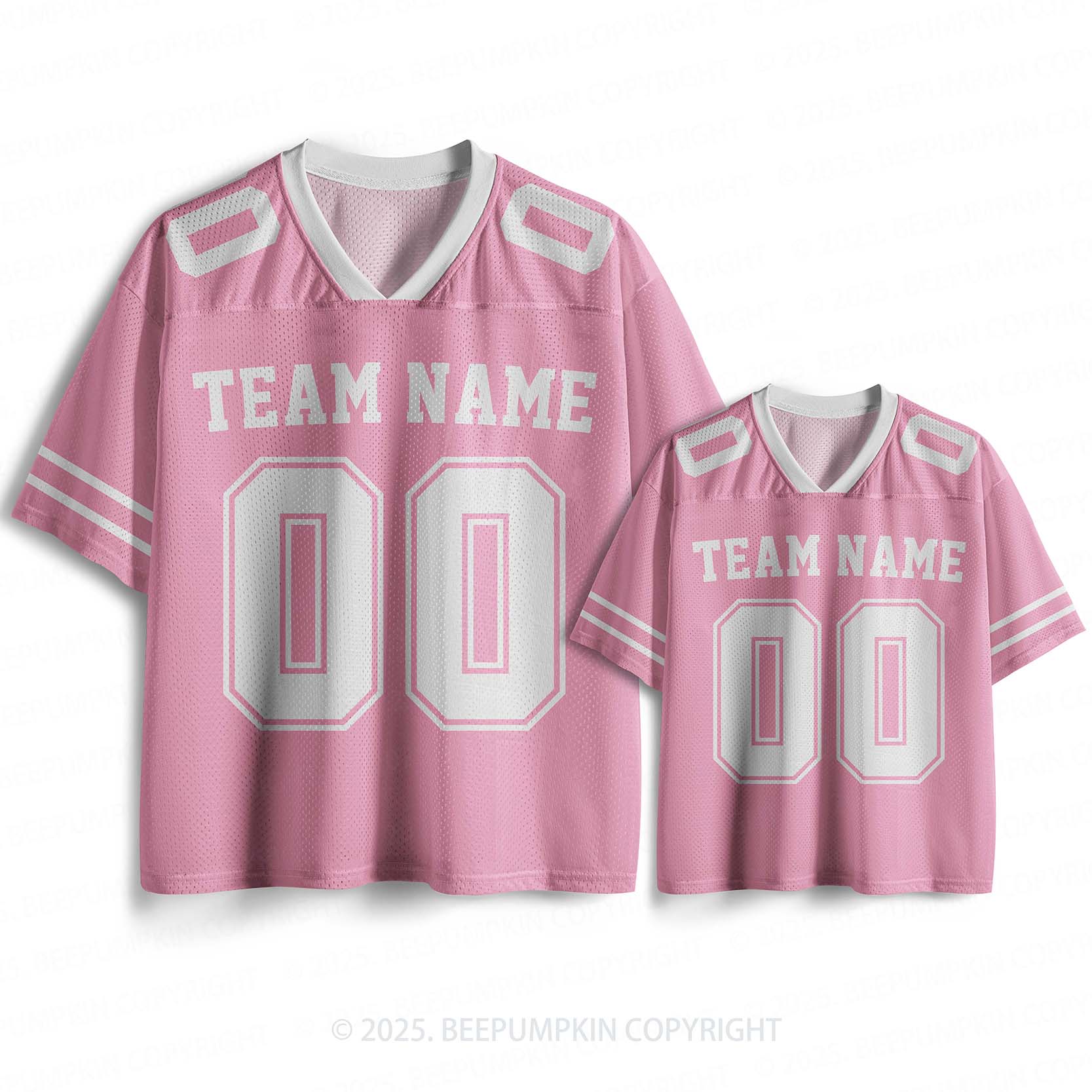Personalized Team Name & Number Pink Family Matching Sport Jersey Beepumpkin