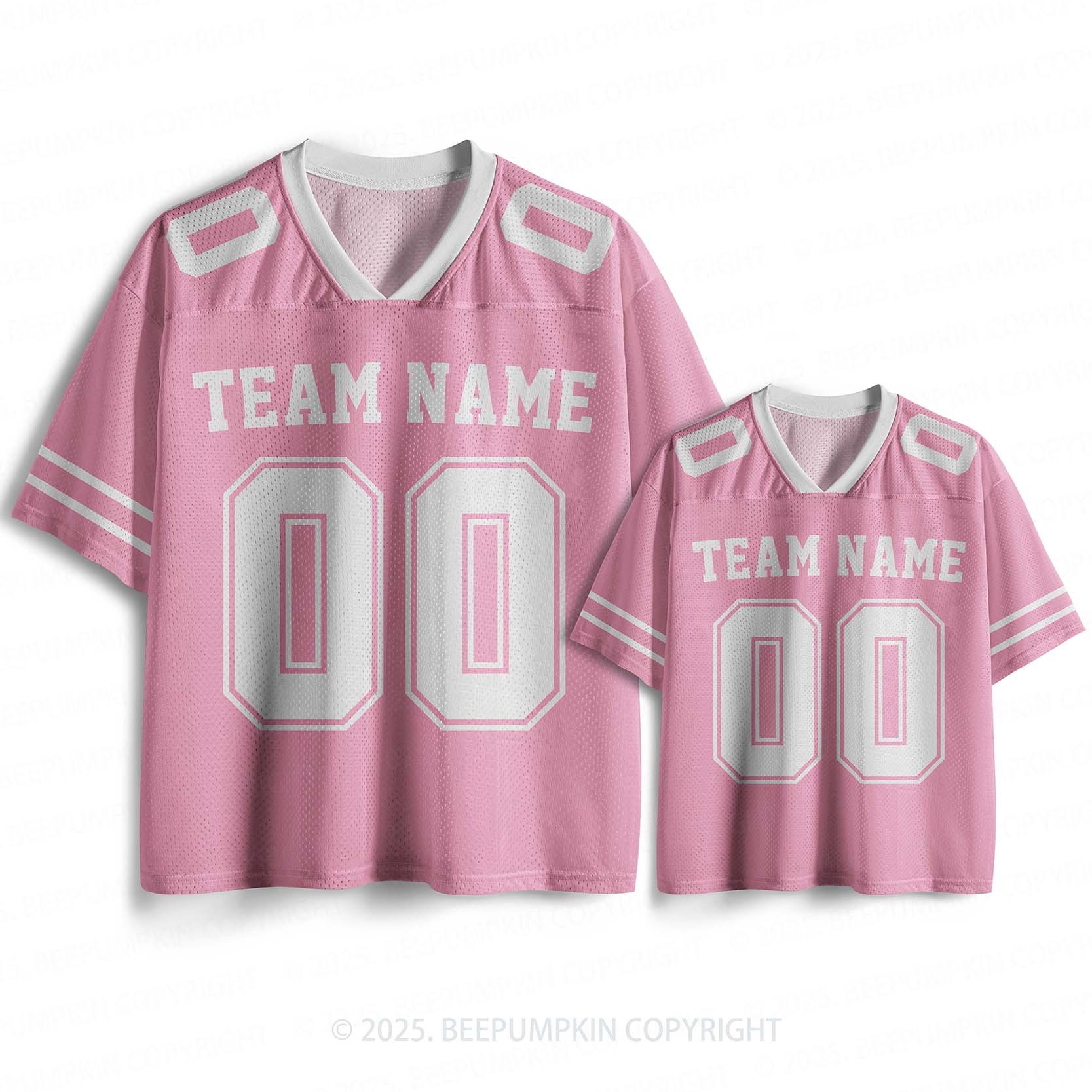 Personalized Team Name & Number Pink Family Matching Sport Jersey Beep