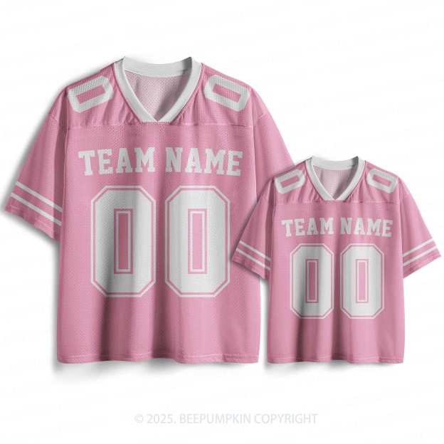 Personalized Team Name & Number Pink Family Matching Sport Jersey Beepumpkin