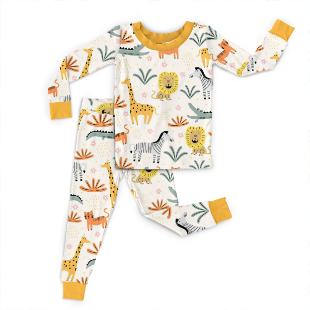 Sunny Safari Two-Piece Pajama Set For Kids