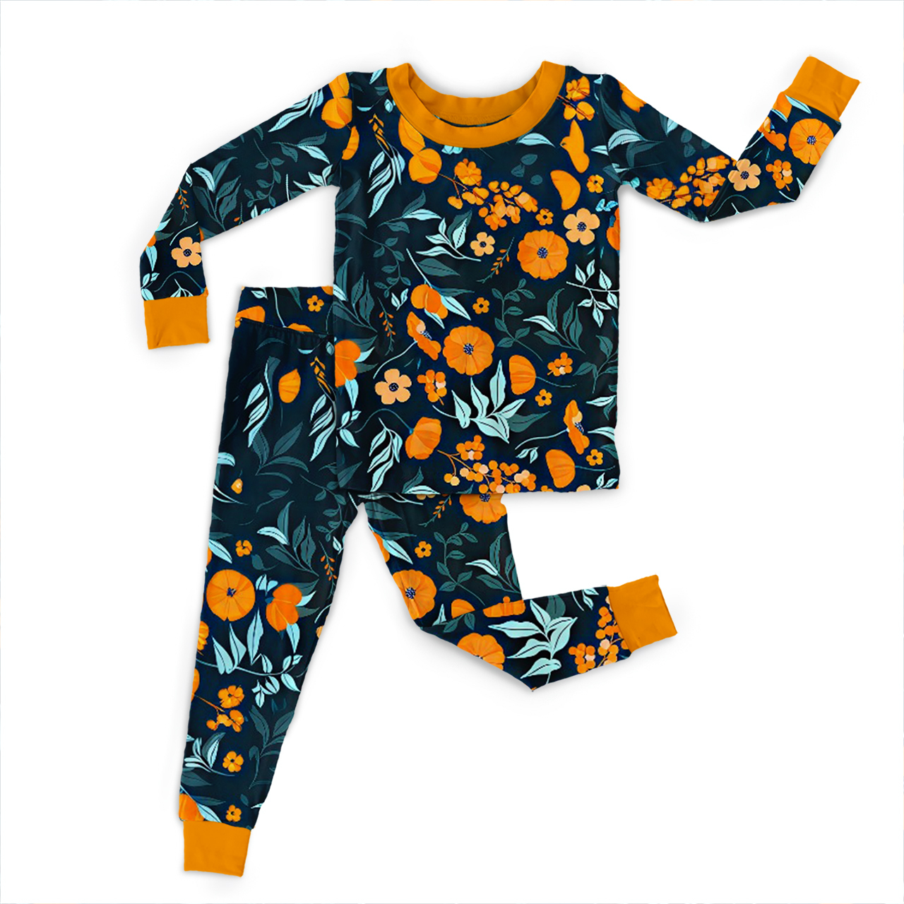 Dreamy Garden Two-Piece Pajama Set For Kids