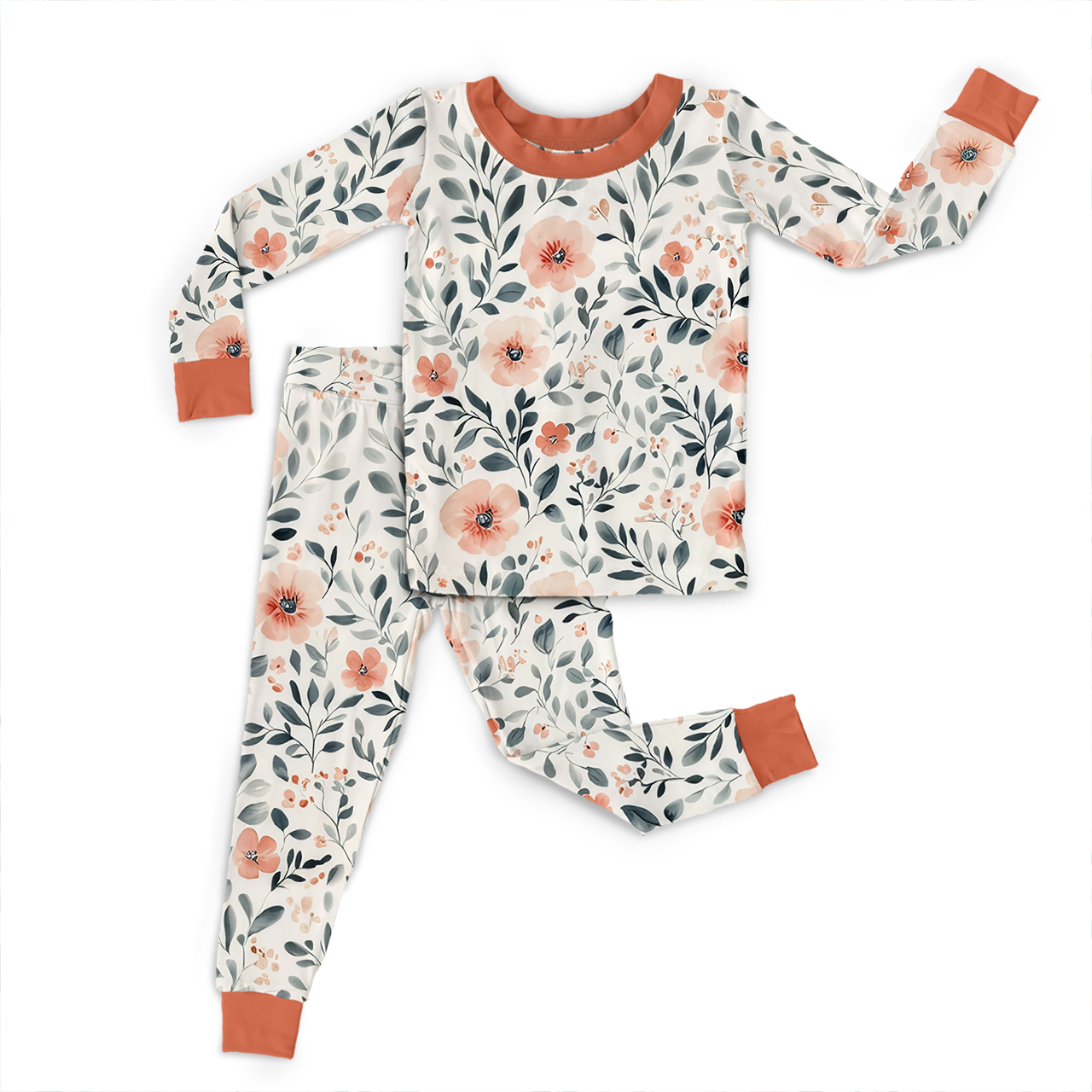 Blossom Breeze Two-Piece Pajama Set For Kids