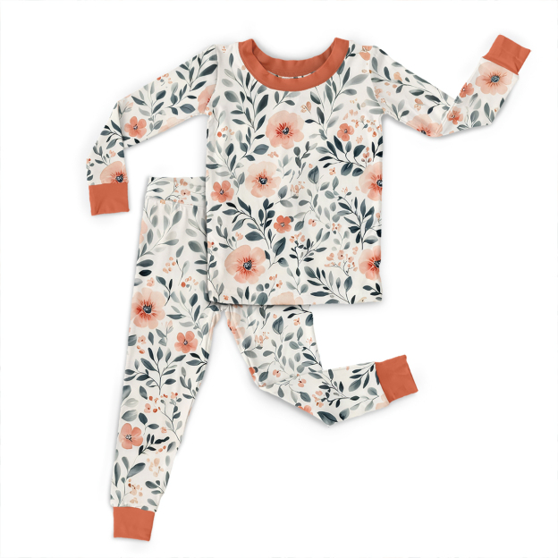 Blossom Breeze Two-Piece Pajama Set For Kids