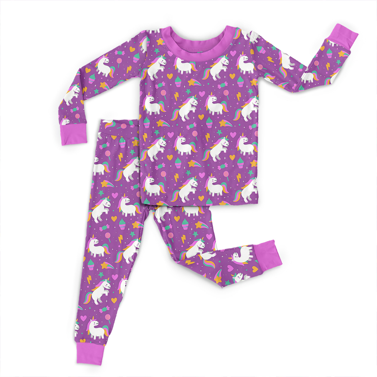 Magical Unicorn Two-Piece Pajama Set For Kids