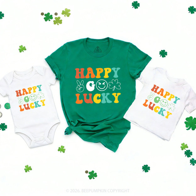 Happy Lucky St. Patrick's Day Family Matching T-Shirts