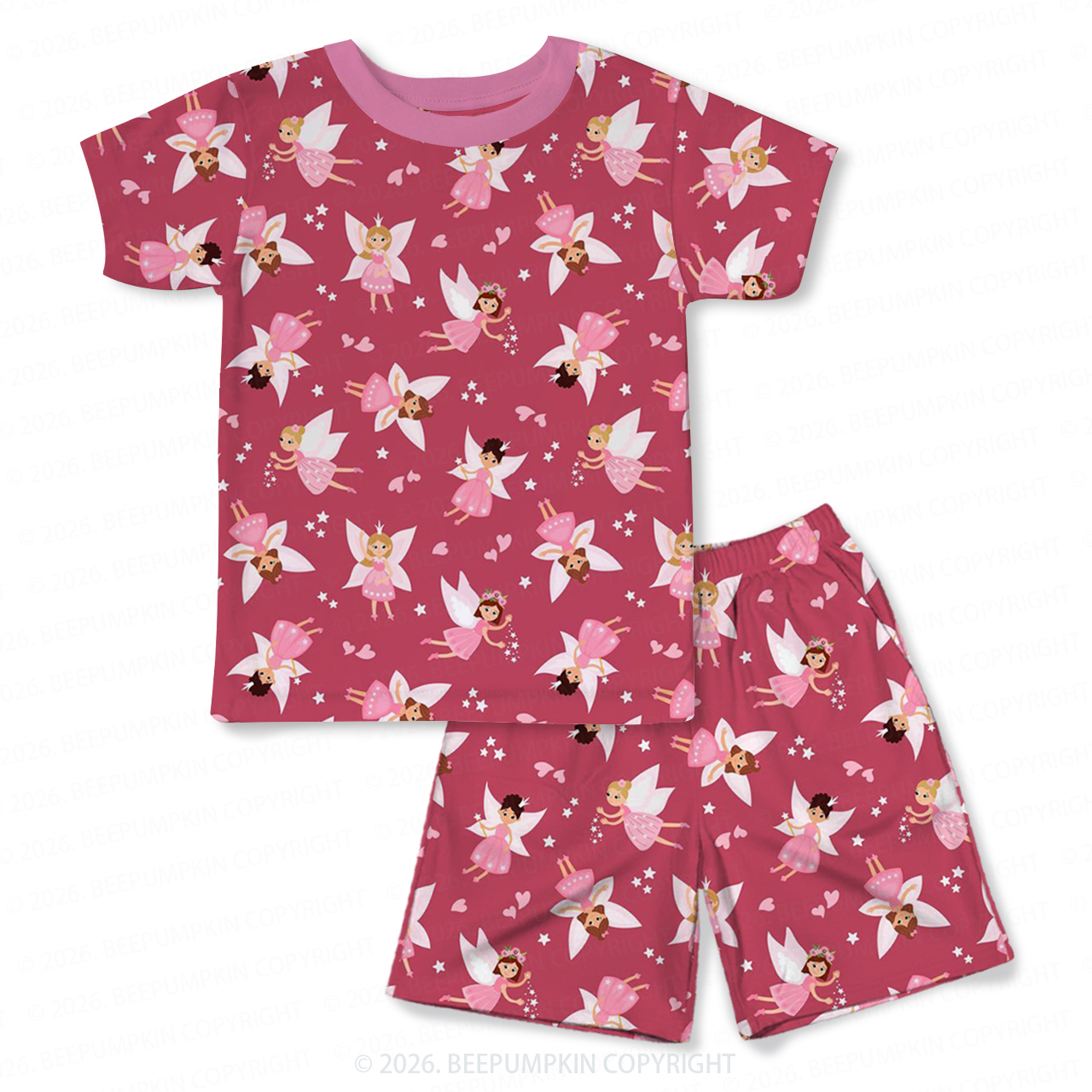 Blossom Fairy Two-Piece Pajama Short Sets For Toddler&Kids