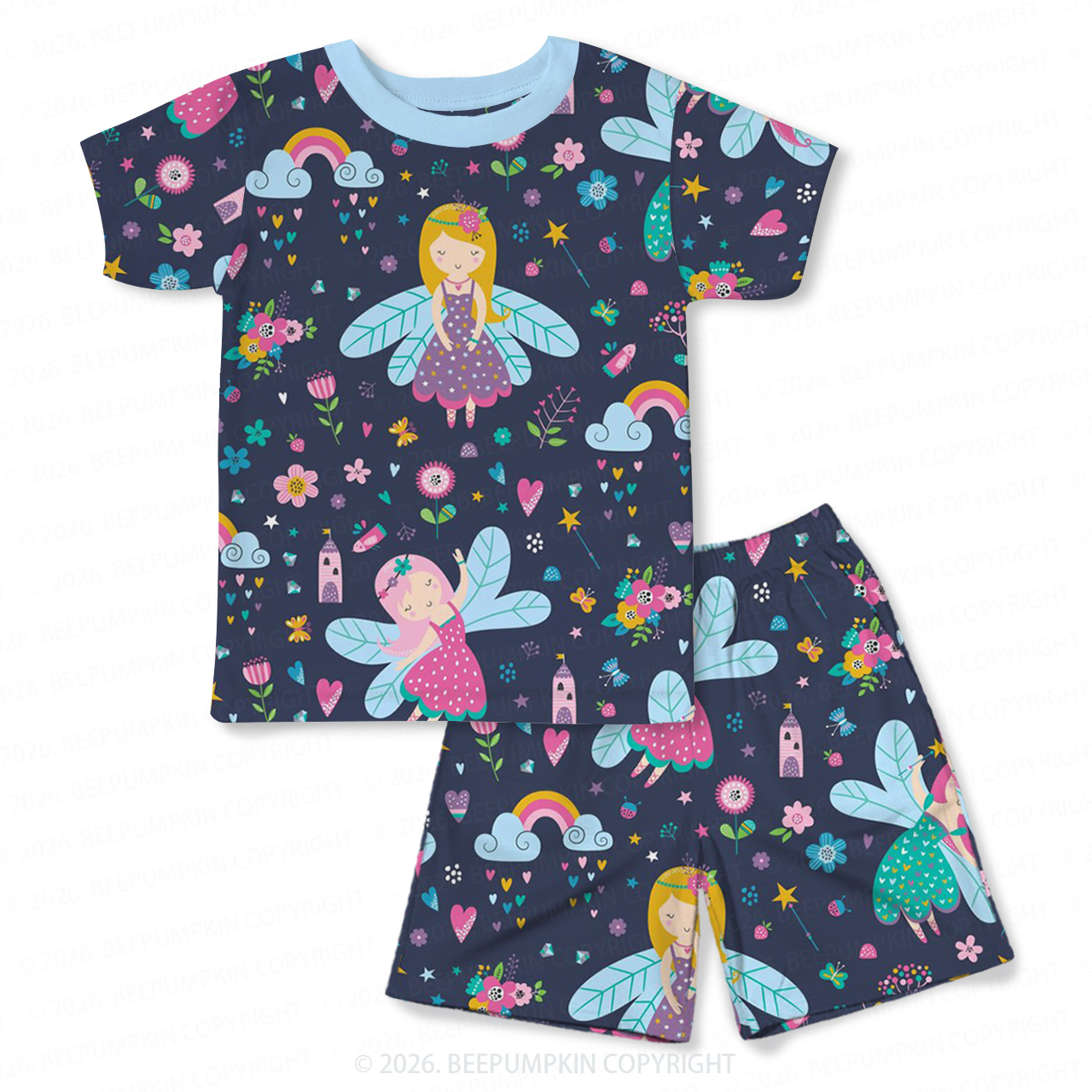 Starlight Fairy Two-Piece Pajama Short Sets For Toddler&Kids