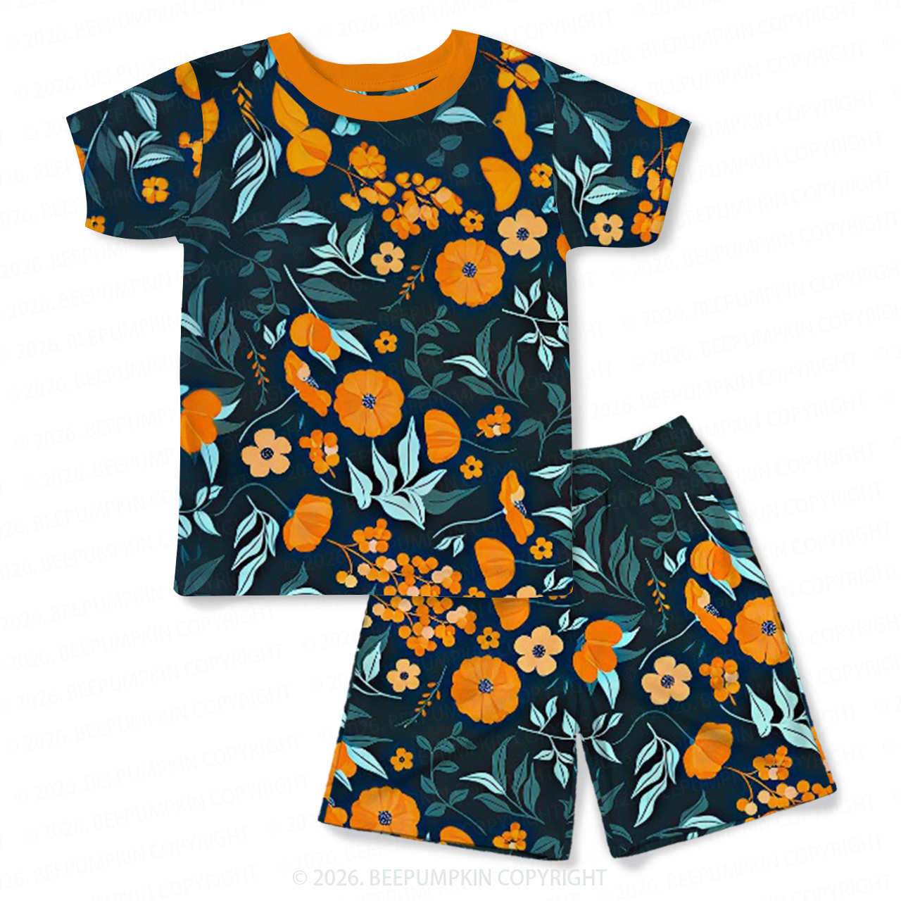 Dreamy Garden Two-Piece Pajama Short Sets For Toddler&Kids